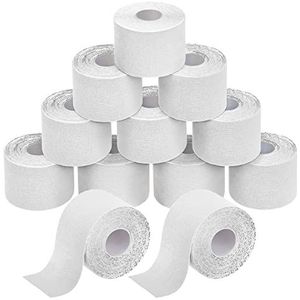 BB Sport 12 x Kinesiology Tape 5 m x 5 cm Vele Kleuren E-book Applicatie Brochure Elastiek Spirien Tape Kinesiotape, Kleur:Wit