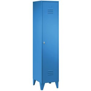 Wolf Lockerkast Berlin 2, 1 compartiment, lichtblauw, breedte 400 mm, platte bovenkant