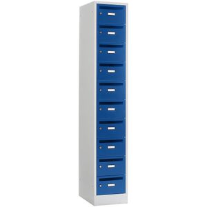 Wolf Postverdeelkast, 10 vakken, afsluitbaar, gentiaanblauw