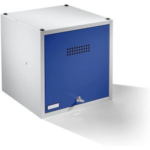 Wolf Privé-vak, uitbreidbaar, h x b x d = 500 x 500 x 500 mm, met veiligheidscilinderslot, deur gentiaanblauw