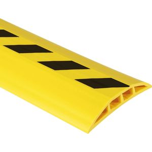EHA Kabelbrug van kunststof, voor kabels en slangen tot Ø 7,5 mm, zwart-geel, 2 kamers, lengte 3 m