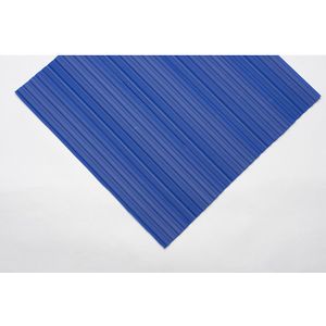 EHA Zachte kunststof loper, met gesloten oppervlak, 10 m per rol, blauw, breedte 1000 mm
