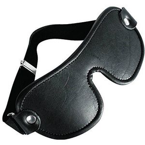 8022 echt lederen masker blind oogmasker zwart