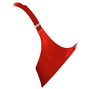 Ledapol 5612 lederen lingerie lederen string slip, 40 rood