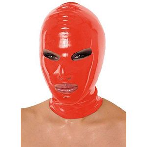 Anita Berg Latex masker hoofdmasker zonder rits ogen mond open Gr. L rood