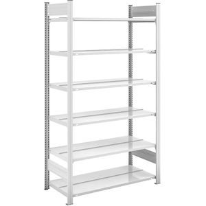 hofe Dossier-inhaakstelling, RAL 7035, stellinghoogte 2000 mm, dubbelzijdig, basisstelling, b x d = 1000 x 600 mm