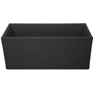 Ondis24 Plantenbak, bloembak, bloempot, basalt, 100 cm, betonlook met waterreservoir, hoge plantenbak, winterbestendig, beton antraciet