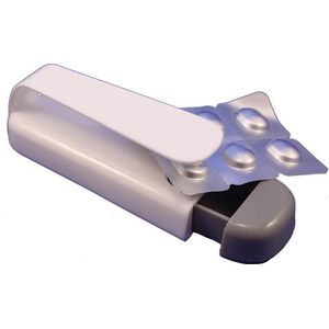 Sundo - Tablettenuitdrukker - Wit/Grijs - Met Opbergvak