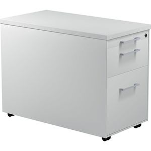 mauser Verrijdbaar ladeblok, h x d = 579 x 800 mm, 1 materiaallade, 1 hangmappenlade, lichtgrijs / lichtgrijs / lichtgrijs