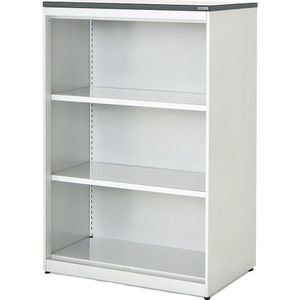mauser Combistelling, h x b x d = 1180 x 800 x 432 mm, kunststof blad, 2 legborden, zuiver wit / wit