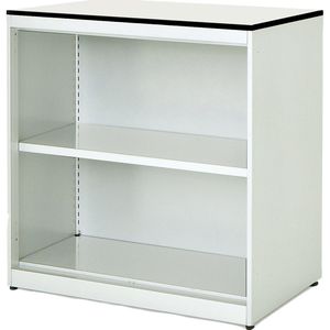 mauser Combistelling, h x b x d = 818 x 800 x 432 mm, blad met massieve kern, 1 legbord, zuiver wit / wit