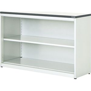 mauser Combistelling, h x b x d = 830 x 1200 x 432 mm, kunststof blad, 1 legbord, zuiver wit / wit