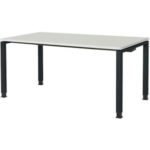 Rechthoekige tafel, voetvorm van vierkante buis, h x b x d = 680 - 760 x 1600 x 800 mm, tafelblad kunststof gecoat mauser