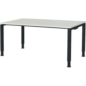 Rechthoekige tafel, voetvorm van vierkante buis, h x b x d = 650 - 850 x 1600 x 800 mm, tafelblad kunststof gecoat mauser