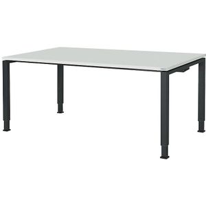 Rechthoekige tafel, voetvorm van vierkante buis, h x b x d = 650 - 850 x 1800 x 900 mm, tafelblad kunststof gecoat mauser