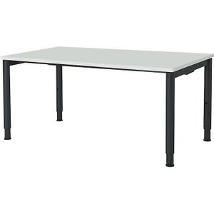 Rechthoekige tafel, voetvorm van ronde buis, h x b = 650 - 850 x 1600 mm mauser