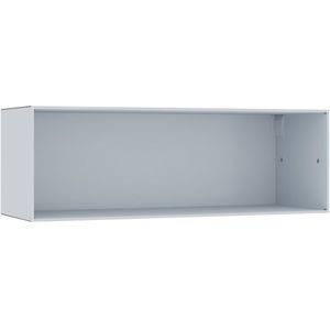 mauser Open losse box, hangend, breedte 1155 mm, blank aluminiumkleurig