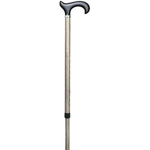 Stock-Fachmann wandelstok, in hoogte verstelbaar, kleur grijs, lengte instelbaar van 70 cm tot 93 cm, belastbaar tot 130 kg