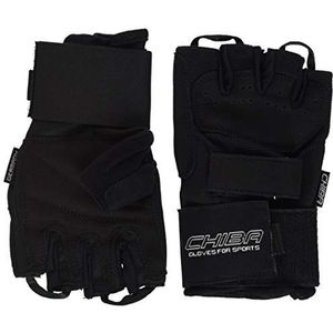 Chiba Wrist Saver fitnesshandschoen, zwart, S