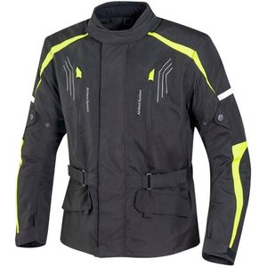 gms - Dayton - Textiele Motorjas - Zwart Geel - 4-Seizoenen