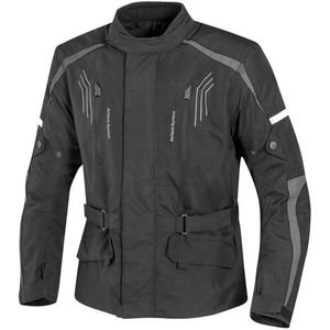 gms - Dayton - Textiele Motorjas - Zwart Grijs - 4-Seizoenen