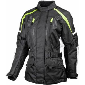 gms - Dayton - Motorjas - Zwart Geel - Textiel - Dames