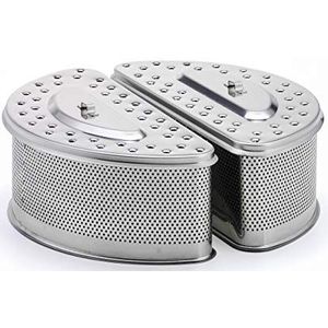 LotusGrill ® Reserve-kolenreservoir XXL van roestvrij staal - speciaal ontwikkeld voor de rookarme houtskoolgrill XXL/tafelgrill XXL