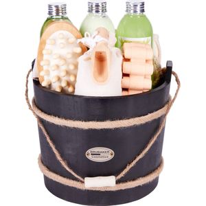 BRUBAKER Cosmetics Wellness-badset - Aloë Vera - 9-delige Cadeauset met Verzorgings- en Massagebenodigdheden in een Decoratief Bad