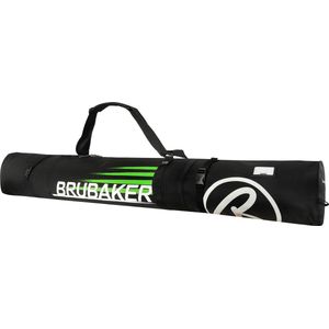 BRUBAKER Carver Champion - Skitas - Voor 1 paar Ski's & Stokken - Gevoerd - Zware Kwaliteit - Scheurvast - Skihoes - Verstelbare draag/schouderbanden- 170 cm - Zwart/Groen