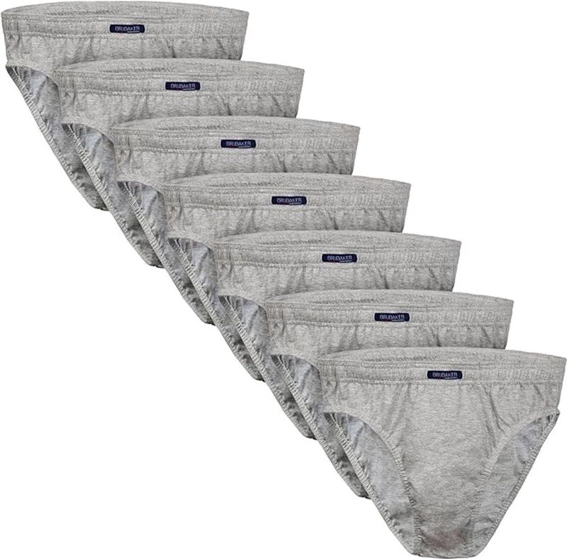 BRUBAKER - Herenslip - Lichtgrijs gemêleerd - 7-Pack