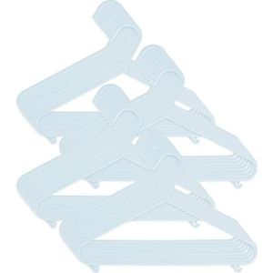 BIECO Kleerhanger baby kinderen hanger kleerhangers van kunststof voor de lengte van de kledingkast 29,5 cm, 32 stuks, ijsblauw, smal, ArtN 90032156