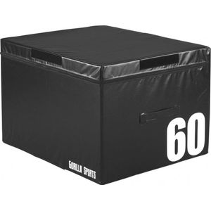Gorilla Sports Plyo Box - 60 cm - Zwart - PVC - Jump box
