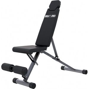 Gorilla Sports Fitnessbank - Inklapbaar - Verstelbaar - Zwart