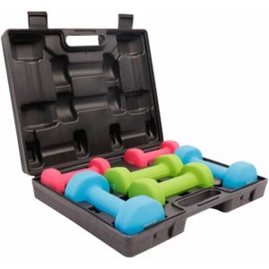 Gorilla Sports Dumbellset - Halterset - Aerobic - 12 kg - In koffer