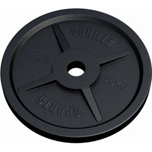 Olympische Halterschijf 20 kg Gietijzer Zwart 50/51 MM