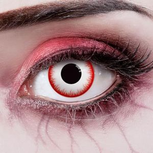 aricona Kontaktlinsen Kleurlenzen Zombie contactlenzen voor Halloween - gekleurde contactlenzen zonder sterkte - zachte contactlenzen - dekkend wit