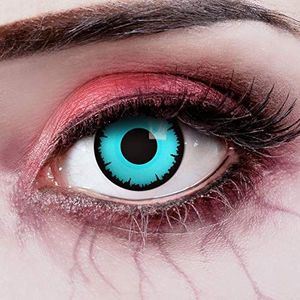 aricona Kontaktlinsen Kleurlenzen - blauwe gekleurde jaarlenzen - Halloween contactlenzen blauw zonder sterkte