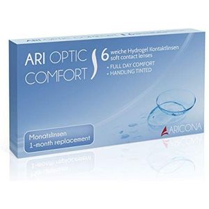 aricona contactlenzen maandlenzen zacht, 6 stuks | BC 8,6 mm | DIA 14,2 | -4.0 dioptrie - zachte contactlenzen met dioptrie voor dagelijks gebruik