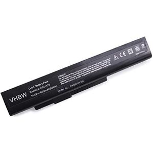 vhbw Accu compatibel met Gigabyte Q2532N Notebook (4400mAh, 14,4V, Li-Ion, zwart)