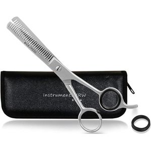 modellerschaar - kappersschaar - haarschaar - uitduntanden met praktische opbergetui (nr. 3 = 17,5 cm duntanden 2-zijdig)
