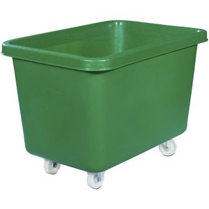 Rechthoekige bak van polyethyleen, verrijdbaar, inhoud 227 liter, groen, vanaf 5 st.