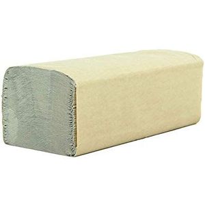 SemyTop Quicky ST-77048 Papieren handdoek, ZZ-vouw, 25 x 23 cm, 1 laag, naturel, 5000 vellen, per stuk verpakt (10 x 500 stuks)