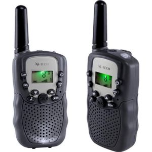 X4 Tech 701952 PMR-radio set van 2 (3 km), Walkietalkie, Zwart