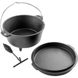 Dutch Oven mit 2-IN-1-Deckel aus Gusseisen