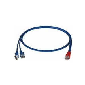 Homeway Y-Patchkabel LAN/LAN bl/bl 0,5m