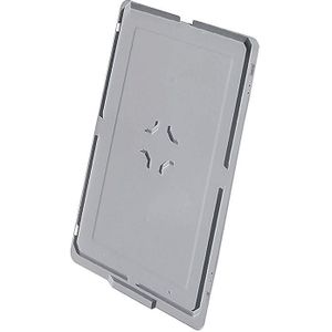 Deksel voor kunststof stapelbak, voor l x b = 800 x 600 mm, grijs, vanaf 10 stuks