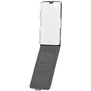Nevox RELINO Case voor Sony Xperia Z1 Compact Flip case, wit-grijs, blister (4250686402087) (Sony Xperia Z1 Compact), Smartphonehoes, Grijs, Wit
