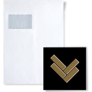 Mozaïek STAAL S-Herringbone-Ti-GM Collectie Herringbone titaan Gold hoogglanzend