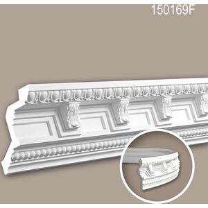 Kroonlijst 150169F Profhome Sierlijst flexibele lijst Lijstwerk tijdeloos klassieke stijl wit 2 m