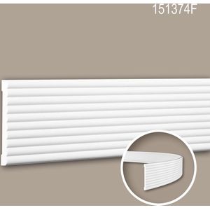 Wand- und Friesleiste profhome 151374F Stuckleiste Flexible Leiste Zierleiste Modernes Design weiß 2 m